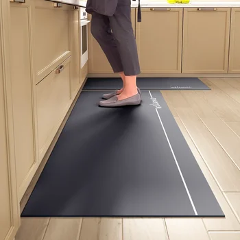 Tappetino assorbente da cucina antiscivolo, impermeabile, lavabile, confortevole, tappeti e tappetini da cucina, lavabili, senza lavaggio, a strisce lunghe 1