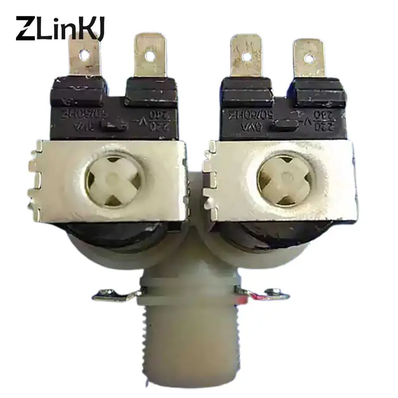 

0.02-0.8mpa One In Two Out Normally Closed Water Inlet Solenoid Valve DC 12V 24V AC 110V 220V Flow Switch For Washing Machines