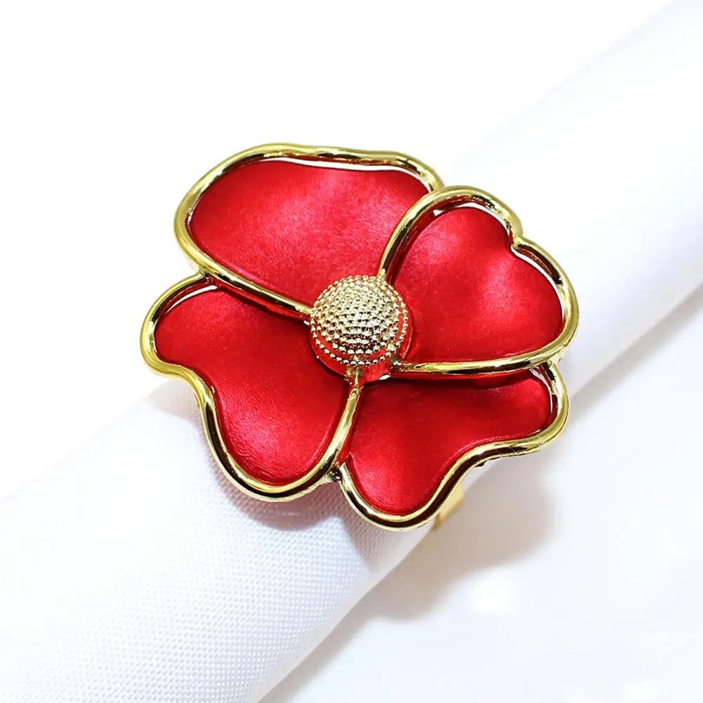 

Luxury Napkin Ring for Restaurant Elegant Flower Napkin Rings Stylish Table Decor for Christmas Thanksgiving for Christmas