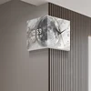 New Living Room Double sided Wall Clock Creative two face Clock Wall Light Lunar Corner Clock No Hitting Kong Digital Clock 1
