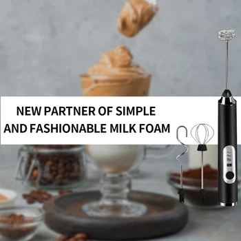 Mini Electric Milk Foamer Blender Wireless Coffee Whisk Mixer Handheld Egg Beater Cappuccino Frother Mixer Kitchen Whisk Tools 4
