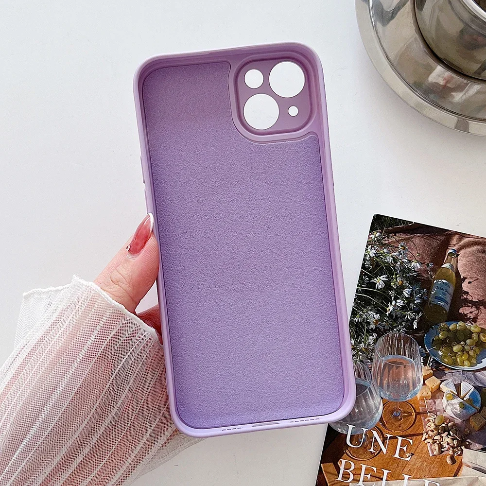 Kit Custodia + Vetro Temperato Per Doogee N50 (6.52'') - Cover Fiori Viola In Silicone Morbido + Pellicola 9H Trasparente