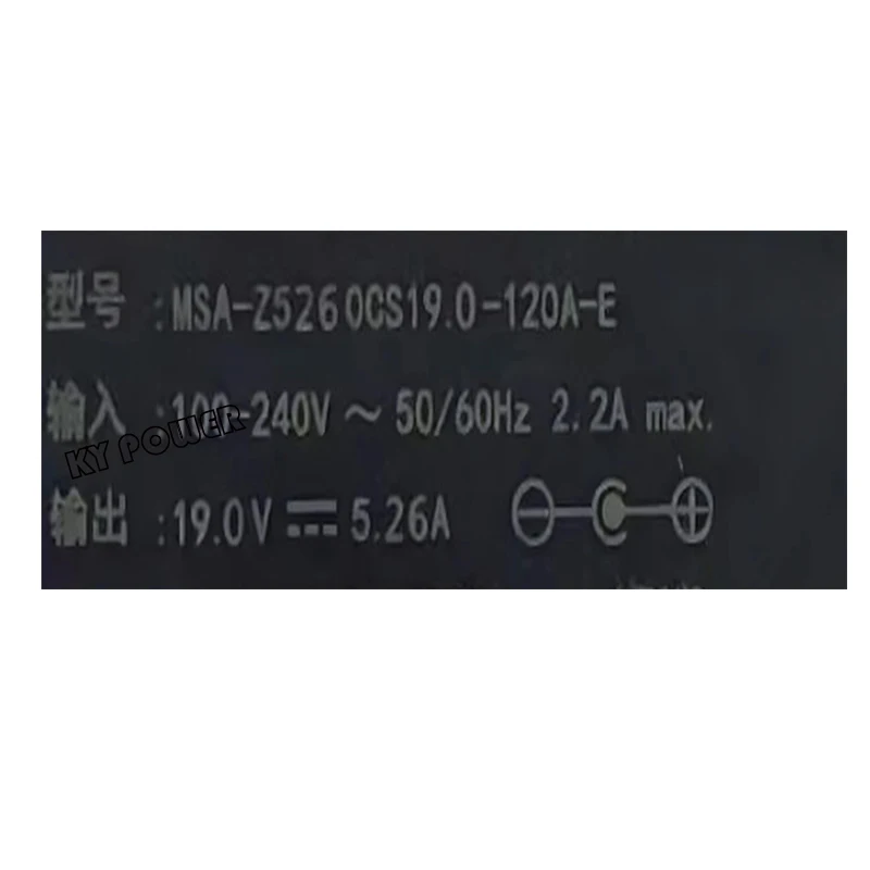 오리지널 MSA-Z5260CS19.0-120A-E AC 어댑터 19V 5.26A 100W 충전기(5.5x2.5mm 팁 전원 공급 장치 포함)
