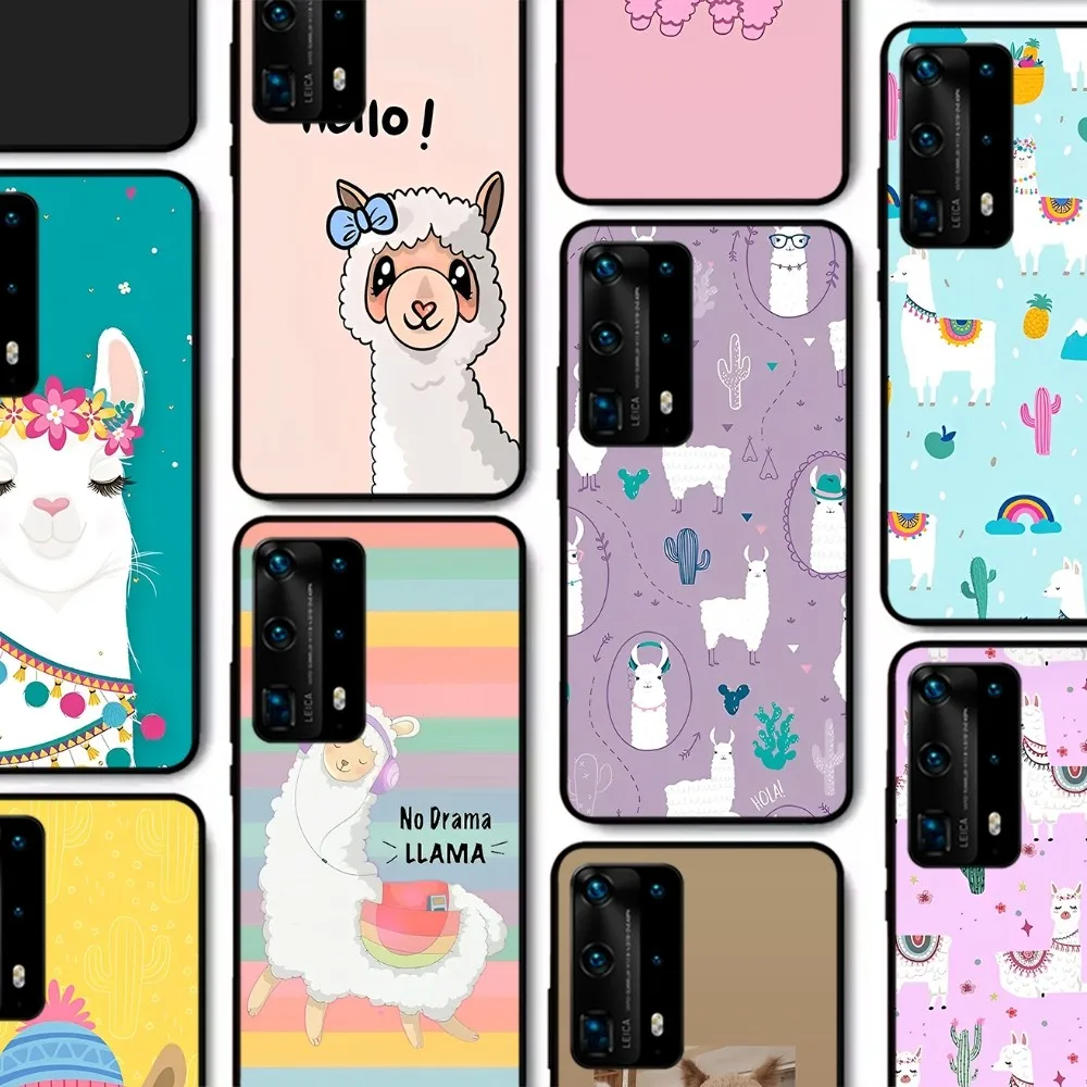 

Cute Alpaca Phone Case For Huawei P 8 9 10 20 30 40 50 Pro Lite Psmart Honor 10 lite 70 Mate 20lite