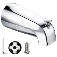 1 Pcs Sliding Bath Spout Bathtub Faucet With Diverter Fits 1/2" Copper Water Pipe  Single-lever Design Bathroom Accessories 2
