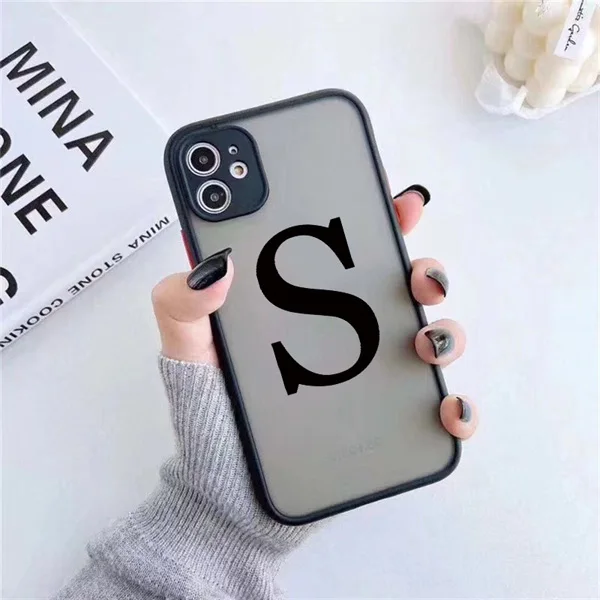 Sleek Black Phone Case with Camera Protection - Matte Hard PC Cover