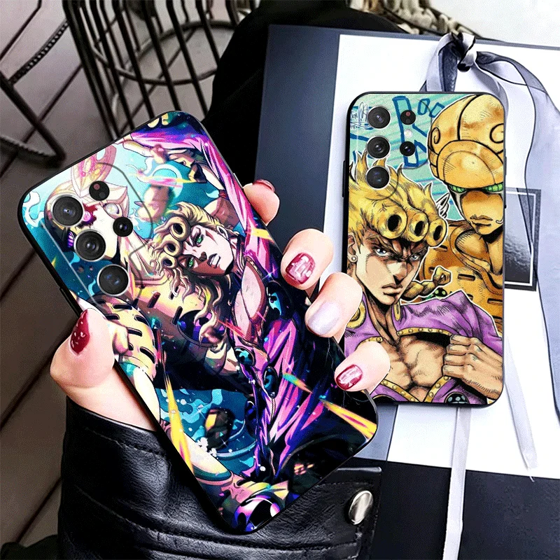 JoJo Adventure Giorno Giovanna Soft Black Phone Case