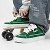 Harajuku style Blue Men's Canvas Shoes 45 Size Spring Low cut Vulcanize Sneakers Men Breathable Lace Up Skateboard Shoes Men 6