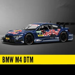 BMW M4 GT3 & Audi R8 LMS Alloy Sports Car Diecast with Sound and Light - Kids Toy Gift Edition (M4 DTM Red bull)