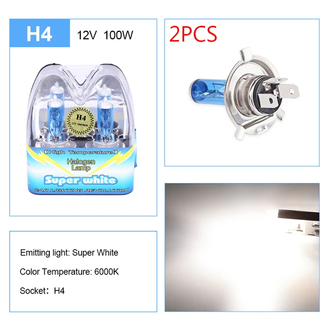 2pcs H4 LED Automobiles Phare Anti-brouillard Assemblée Lampe 100W