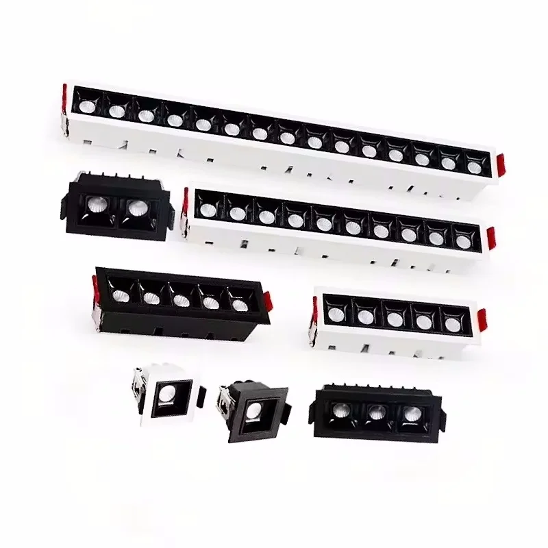 Dimmable Recessed Ceiling COB Spot Led Down light Grille Light 110V 220V Indoor lighting Square Led Linear Light led downlight,recessed ceiling spotlight
