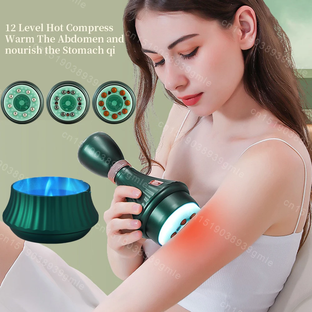 Electric Scraping Instrument Dredge Meridians Cupping Device Body Cellulite Scraping Tool Vacuum Massage Jars Relieve Fatigue