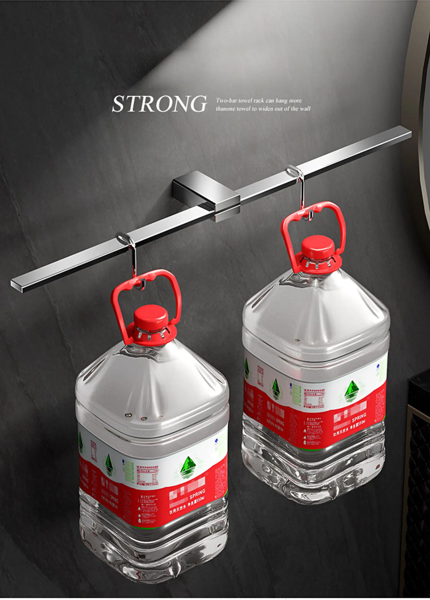 Movable Stainless Steel Towel Pole Multifunctional Towel Rack