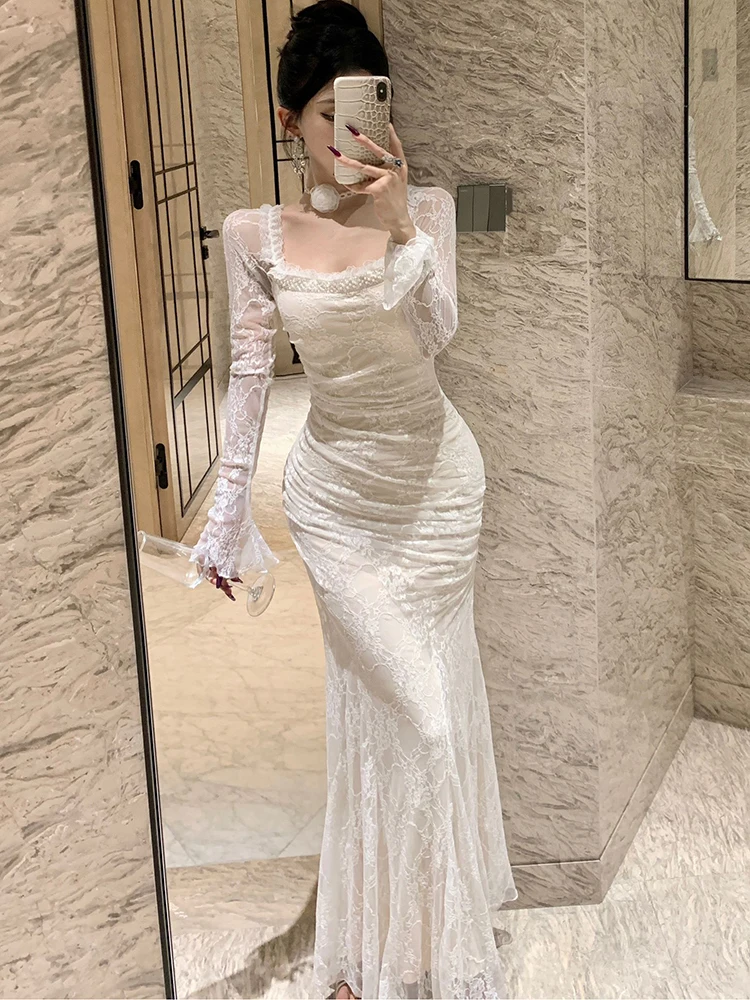 فستان سهرة فاخر أنيق للسيدات على الموضة الكورية لل...