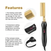 Hair Straightener Comb Wet&Dry Hair Straightener Curling Iron Household Electric Comb 3In1 Straight Curling Comb 3
