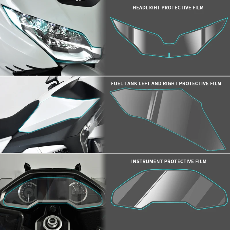 Motorcycle Instrument Membrane Screen Scratch Protector Film Sticker Headlight For Honda Goldwing GL1800 F6B 2018-2023 TPU for lcd honda cbr150r cbr150 cb150x cb150r motorcycle speed instrument panel lcd screen replacement and repair