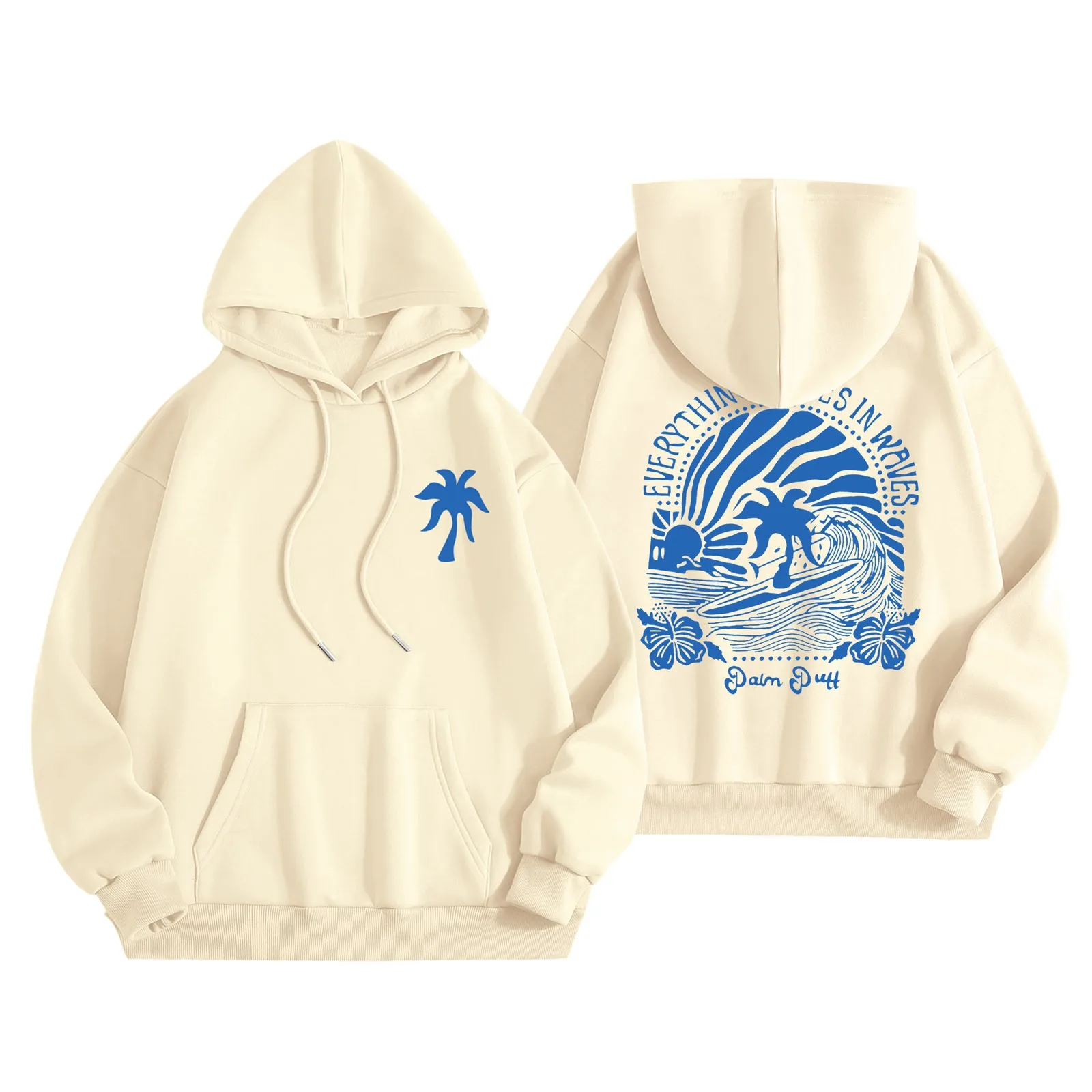 thumbnail image 1 of Sudadera con capucha para mujer, suéter de manga larga con letras estampadas, estética, 1 of 3