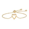 Ensemble de bracelets solitaires en forme de cœur pour femmes, mère et fille, en acier inoxydable plaqué or 14K, cadeaux de bijoux d'amitié, 1 à 3 pièces
