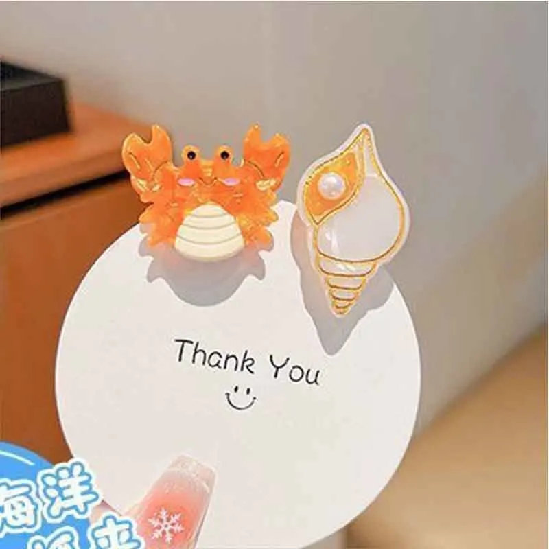 8/6/4Pcs Acetate Ocean Animal Hair Clips Summer Beach Non-Slip Hair Claws Crab Starfish Whale Hair Accessories for Women Girl