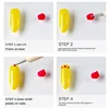 5pc Professional 2 ways Nail Art Dotting Pen Wood Steel DIY Dotting Pens Rhinestones Gem Picker Manicure Tools 5