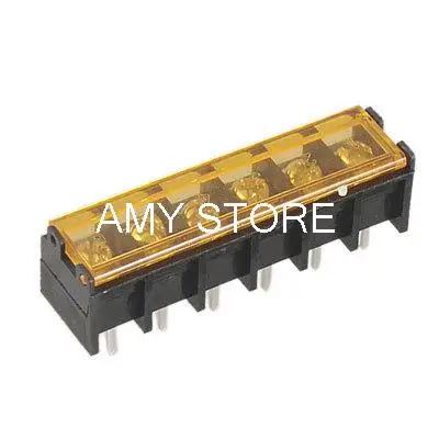 커버 나사 배리어 터미널 블록, 6 포지션, 300V, 30A