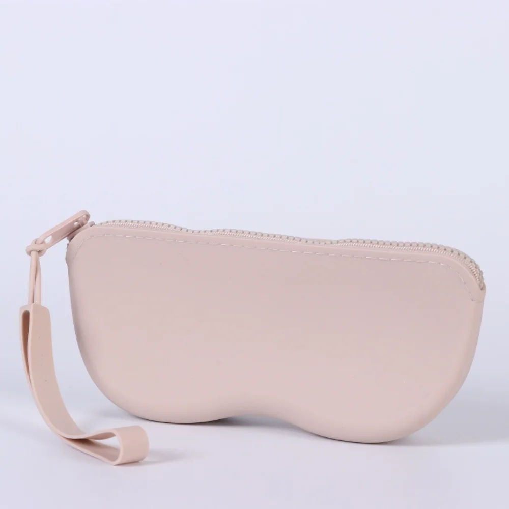 Creative Soft Silicone Zipper Glasses Bag Storage Waterproof Bag Cosmetic Coin Bag for Women Girls Dustproof Glasses Box