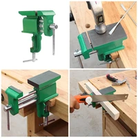 Table Vise 360 Degree Swivels Base Clamp-On Vise Work Bench Vise Home Vise Bench Clamp On Table Flat Pliers Tool Vice M4YD 1