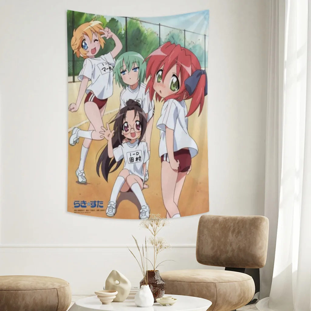 

Lucky Star Izumi Konata Tapestry Wall Hanging Anime Japan Saitama Background Cloth Decorative Tapestries Home Decor For Room