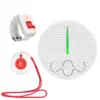 Wireless SOS Call Button Life Alert System Caregiver Pager for Elderly Seniors Home Safety 1 Receiver 1 Necklace 1 Wrist Button 1