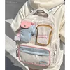 HAEX Kawaii Women Backpacks Cartoon Toast Patchwork Large Capacity Students Mochilas Para Mujer High School Aesthetic Girls Bags 2