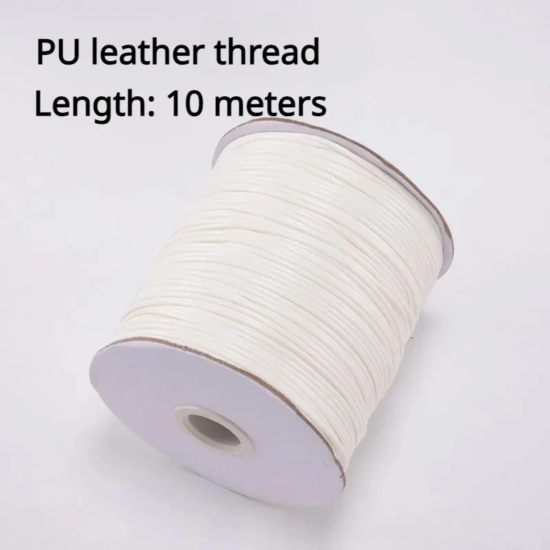 1 Roll 0.5mm 1mm 1.5mm 2mm Environmental Korean Waxed Polyester Cord Beading Thread Braided Rope String Jewelry Findings waxed cord