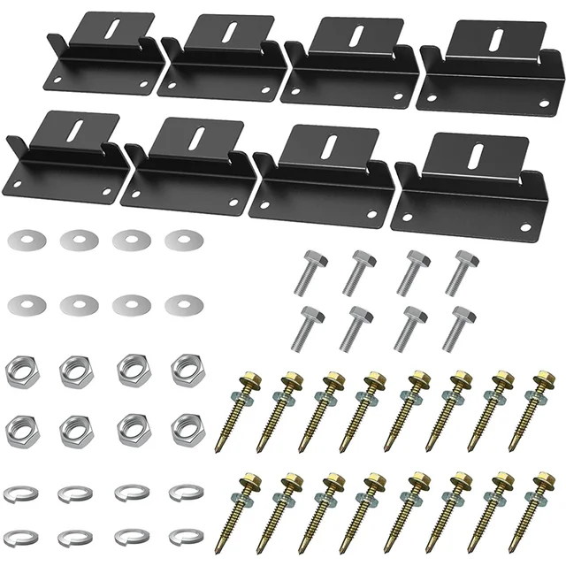 Kits de supports de montage de panneaux solaires, 4 /8 unités, panneau PV de toit, support de montage en aluminium de Type Z pour voiture, bateau, RV, Yacht 1