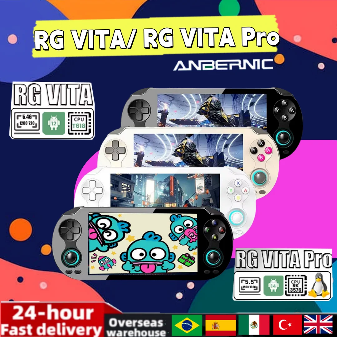 Anbernic Rg Vita Pro Handheld Game Console Android Bluetooth_voghion.com