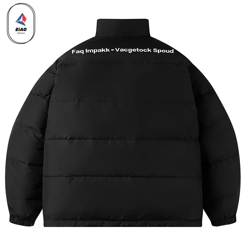 EIAO 2026 Winter Down Jacket Men High Quality Solid Color White Duck Down Padded Coat Korean Trendy Stand Collar Windproof Parka
