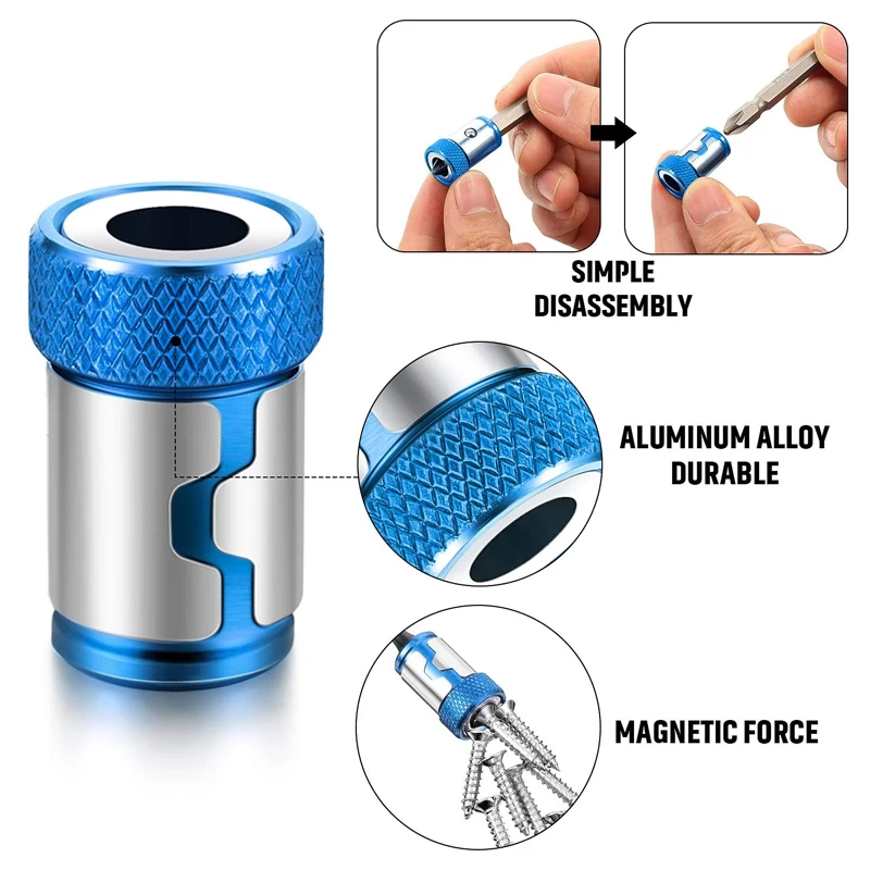 

Magnetic Bit Holder Alloy Electric Magnetic Ring Screwdriver Bit Head Holder Anti-Corrosion Magnetizer for Phillip Bit
