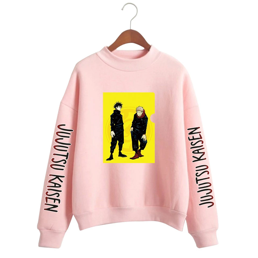 

Women sweatshirt Band jujutsu kaisen Clothes Turtleneck Sweatershirt Long Sleeve Sweatshirts Girls/Men Autumn Winter Y2k Unisex