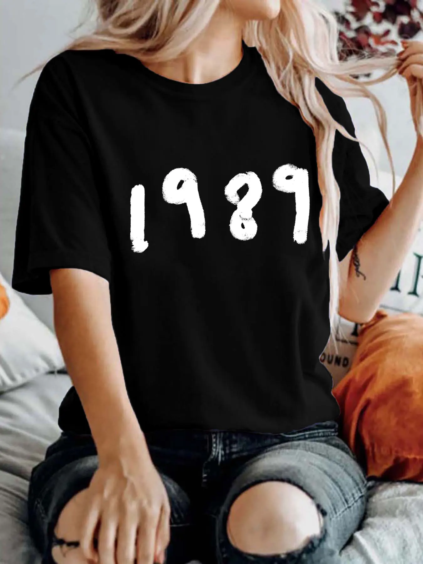 

1989 Birthday Shirt 1989 Tshirt Women Casual New Summer Short Sleeve Tee Birthday Gift for Her