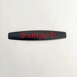 Avantgarde 3D Metal Logo Emblem Badge - Car Fender Sticker Accessory (Black Red)