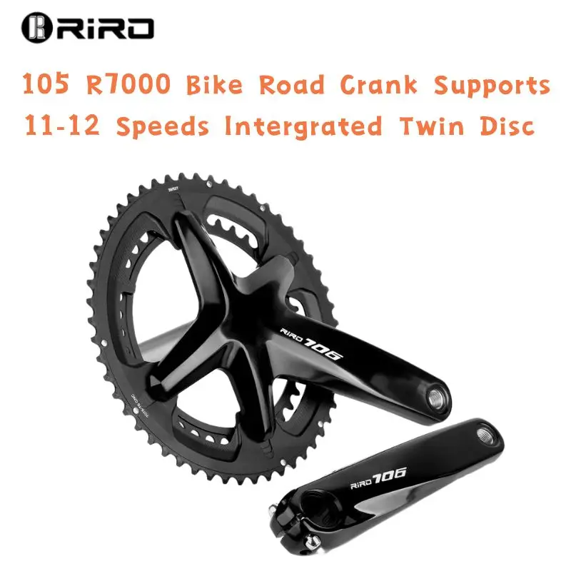 

RIRO 105 R7000 Bike Road Crank Supports 11-12 Speeds Aluminum Alloy Intergrated Twin Disc 50/34T 53/39T ForShimano Crank Parts