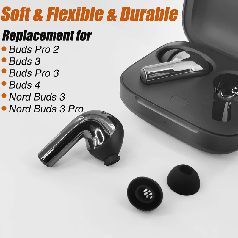 Earbud Tips Compatible with OnePlus Buds 4/Buds 3/Buds Pro 3/Buds Pro 2/Nord Buds 3/Nord Buds 3 Pro Earbuds Eartips
