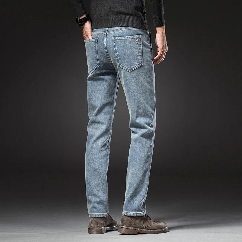 Winter Men Vintage Brand Classic Retro Youth Fashion Fit Straight Leg Casual Stretch Denim Jeans men jeans mens jeans jeans trousers denim trousers