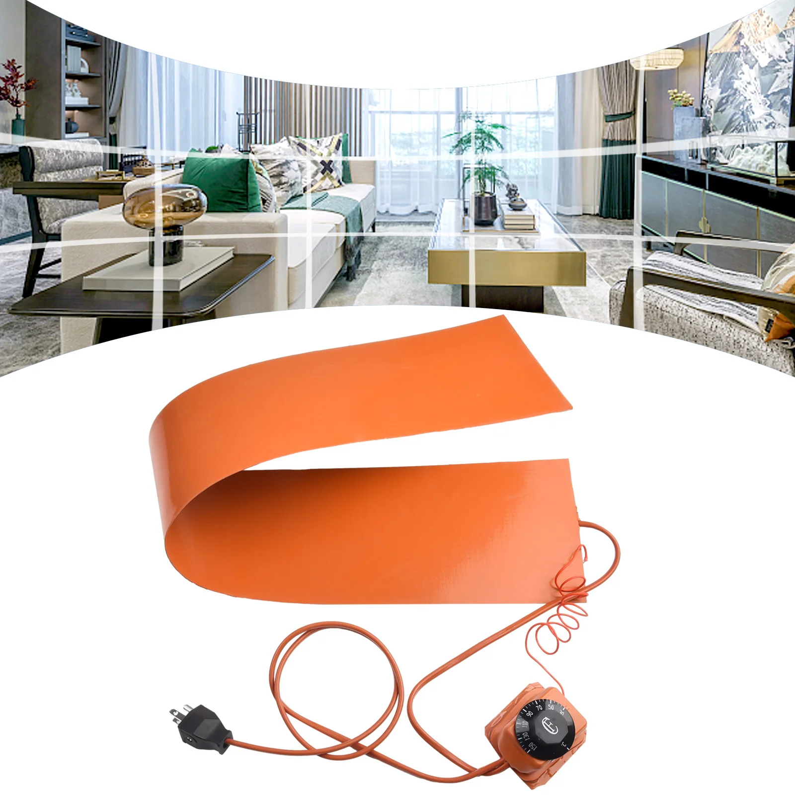 

Heating Pad Heating Mat Silicone Rubber 110/220V 1200W 15x91.5cm With Controller For Guitar Side Bending Heating