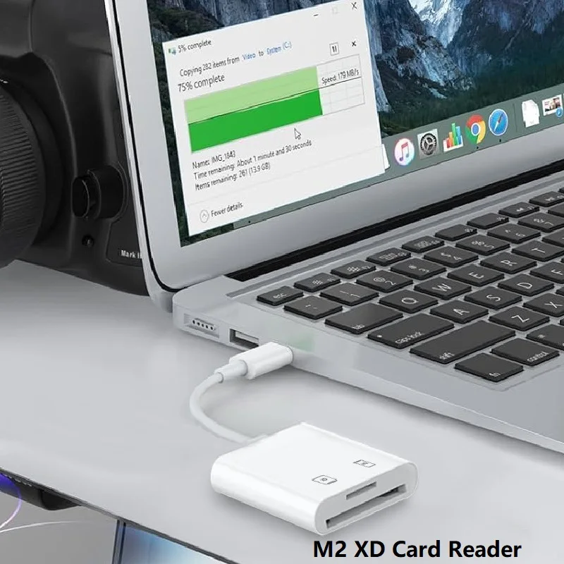 iPhone XD Card Reader Lightning/Type-c M2 Card Reader XD Picture Adapter Camera Memory USB C memory card reader