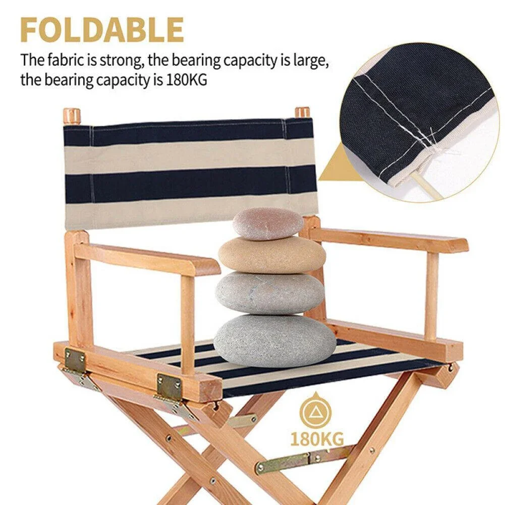 Directors Chair Replacement Canvas Covers (1 Or 2 Sets) - Folding Chair Seat & Back Kit, Heavy Duty, Outdoor/Indoor Use:Home & Garden