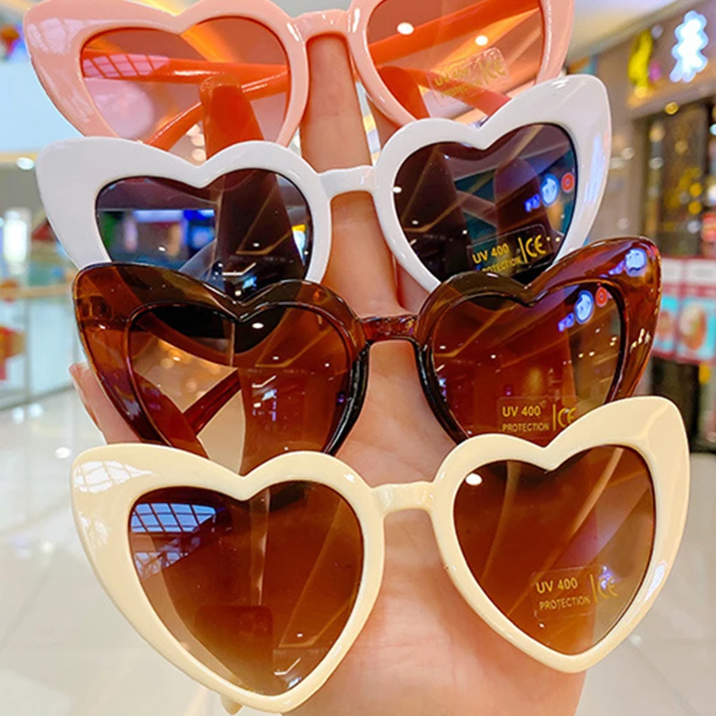 2023 New Kids Cartoon Heart Suower Sunglasses Girls Boy Children Outdoor Round UV400 Sun Glasses Fashion Kids Sunglasses_voghion.com