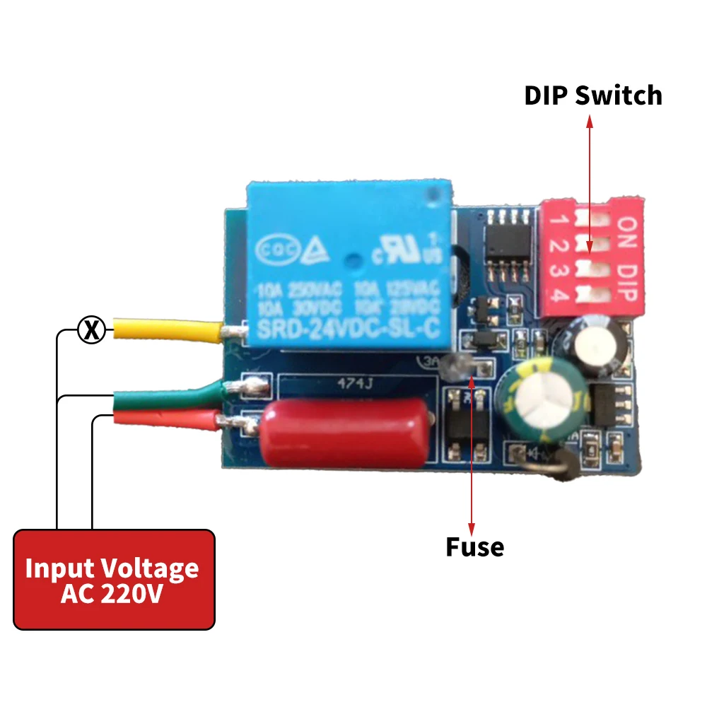 Ac 110v 220v power on delay relay module voltage output 180min