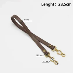 Adjustable Leather Crossbody Bag Strap - Elegant Belt Accessory (28cm)