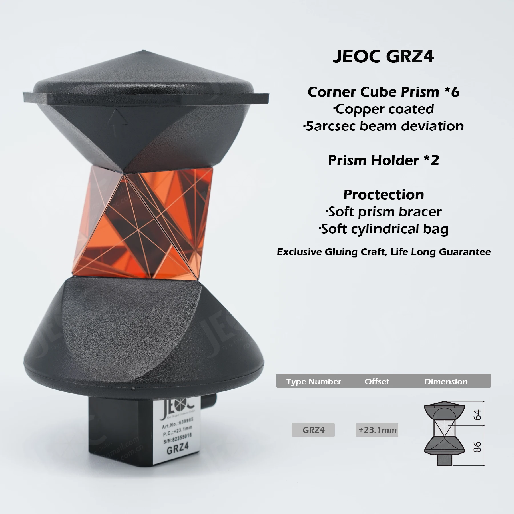 JEOC GRZ4、360 度反射プリズム、ライカ ATR