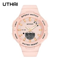 UTHAI CE64  Watch For Women Fashion Outdoor Sports 5Bar Waterproof Female Electronic Wristwatch Children Girls Watches Clock