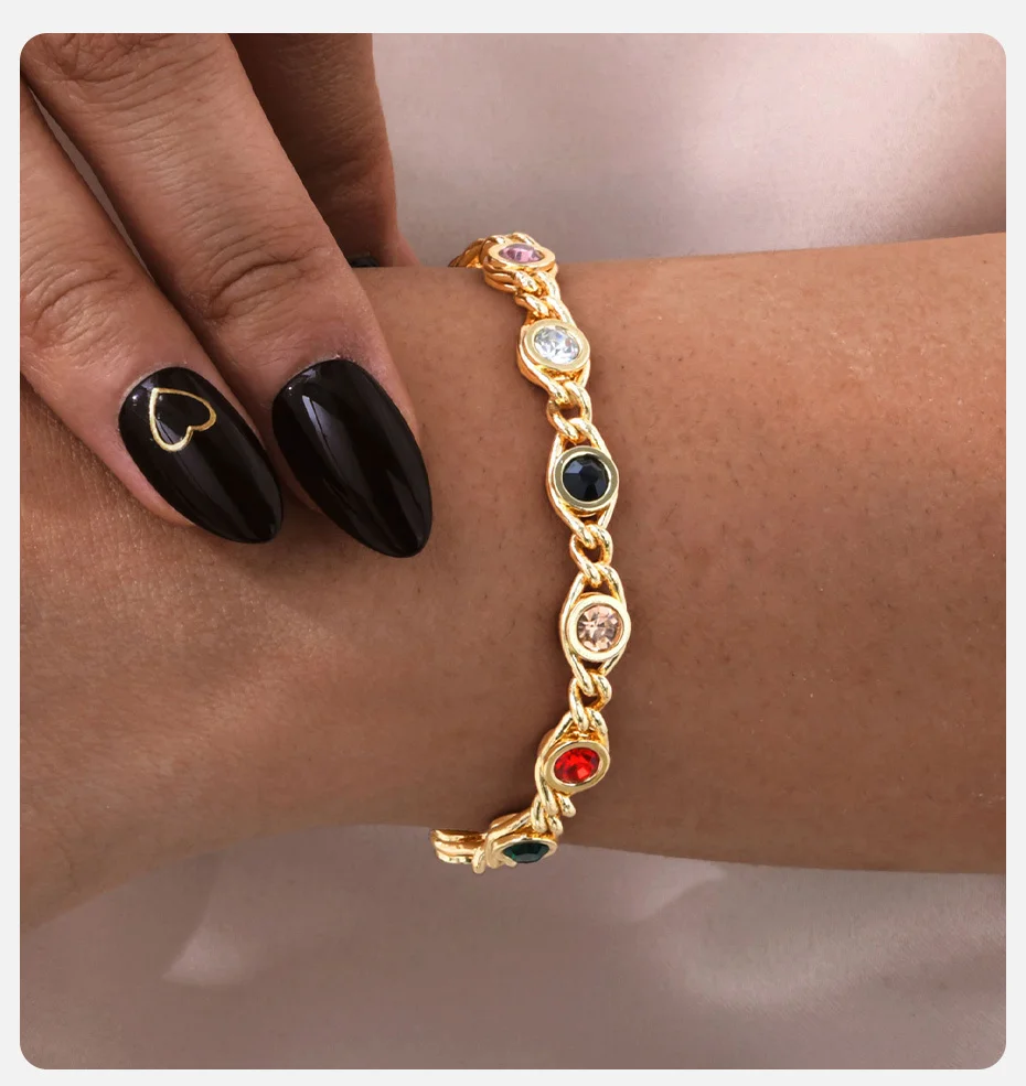 Dainty CZ Stone Bracelet for Women-Giltoria